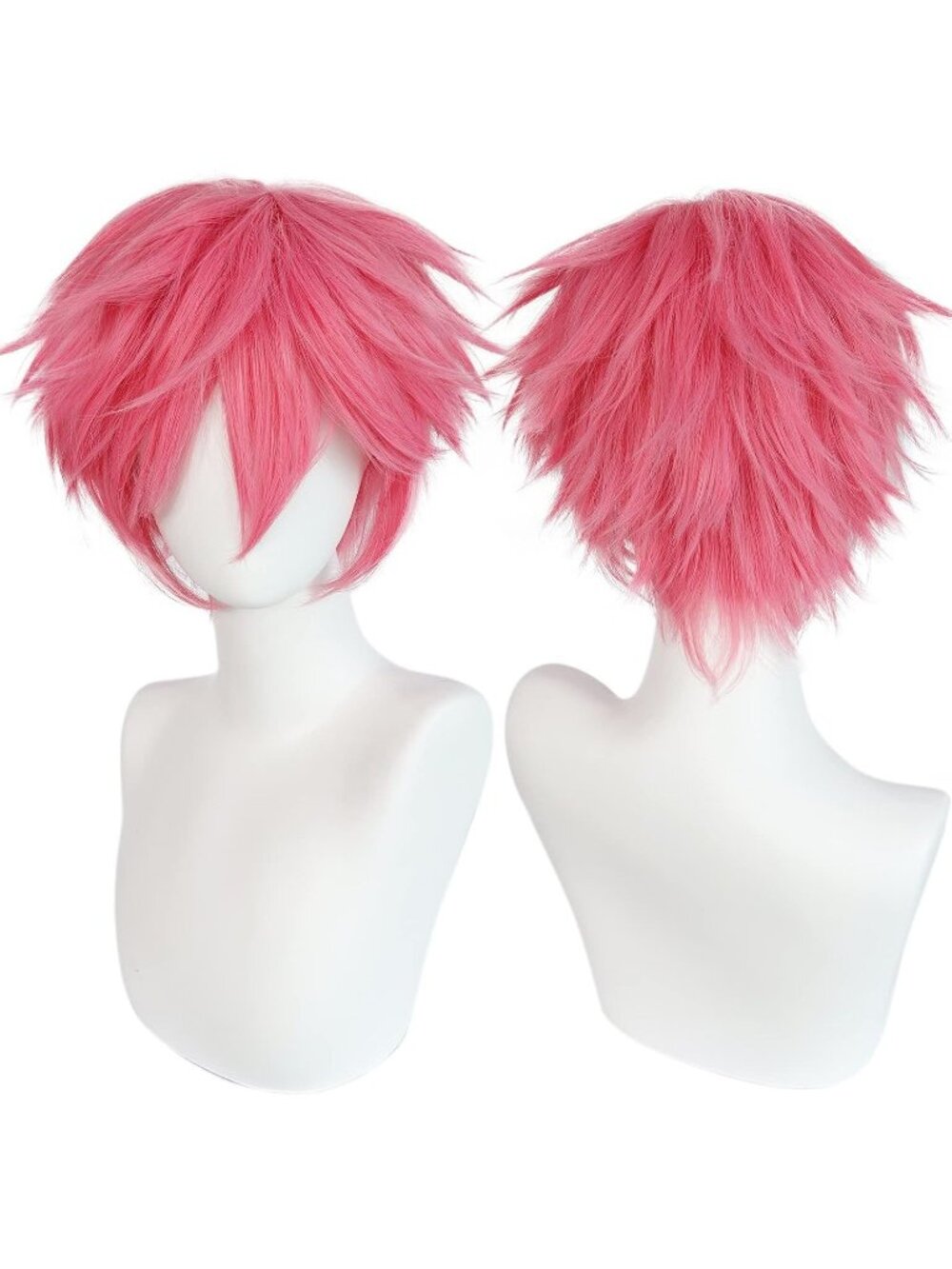 Men's Pink Synthetic Fiber Short Blonde Golden Cosplay Modern Wigs